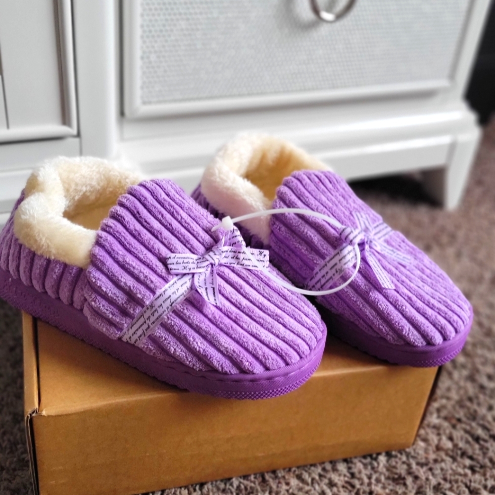 Shi shang Women Slippers Winter Shoes Home Warm Plush size 6
